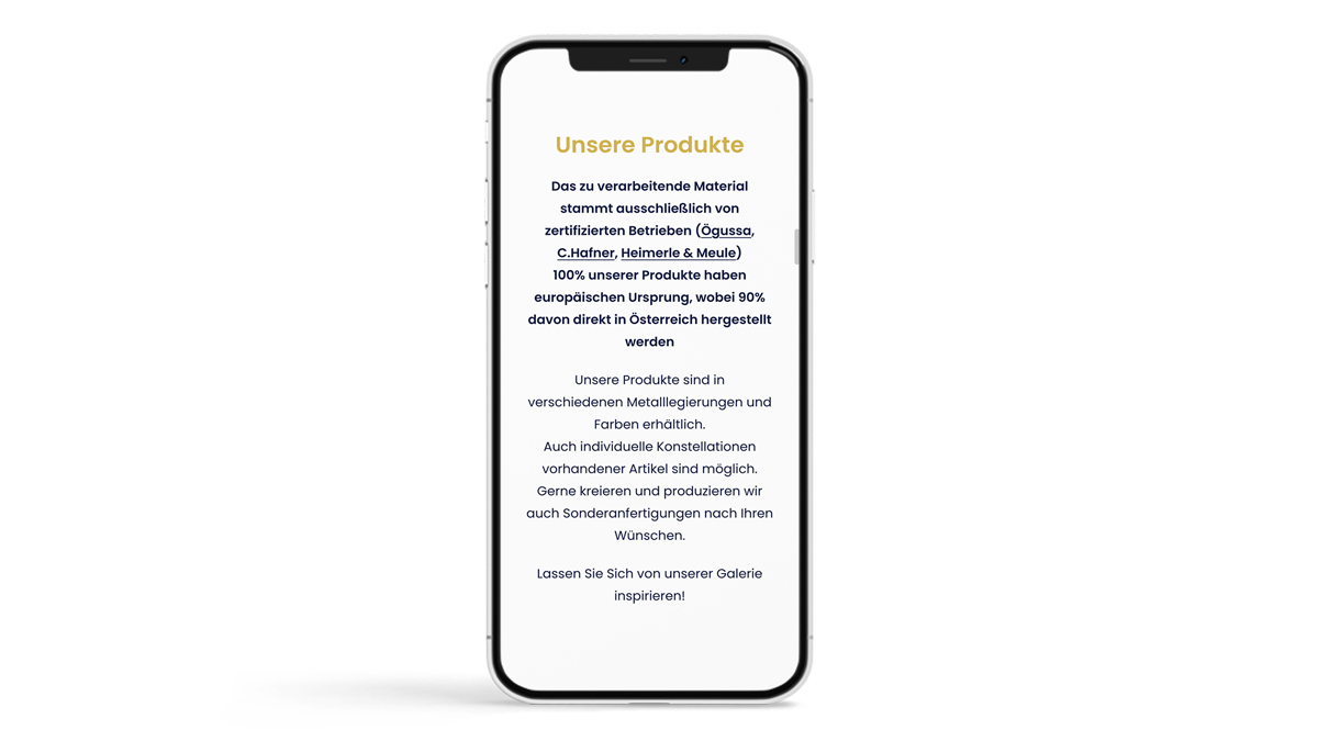 Webdesign Schmuckmanufaktur Garschal