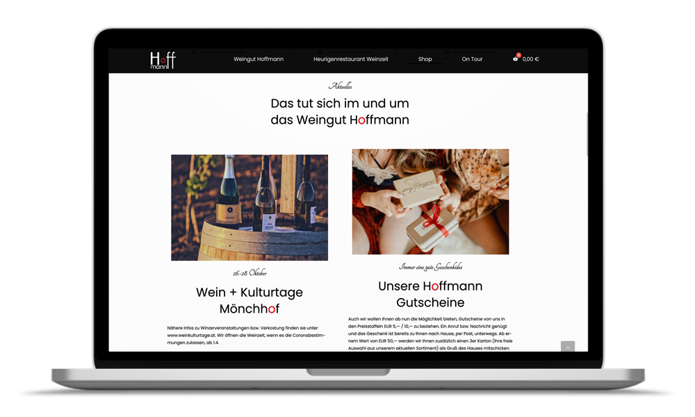 Webdesign Weingut Hoffmann