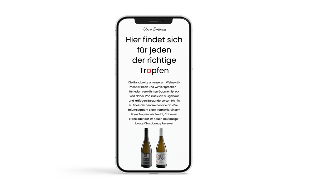 Webdesign Weingut Hoffmann